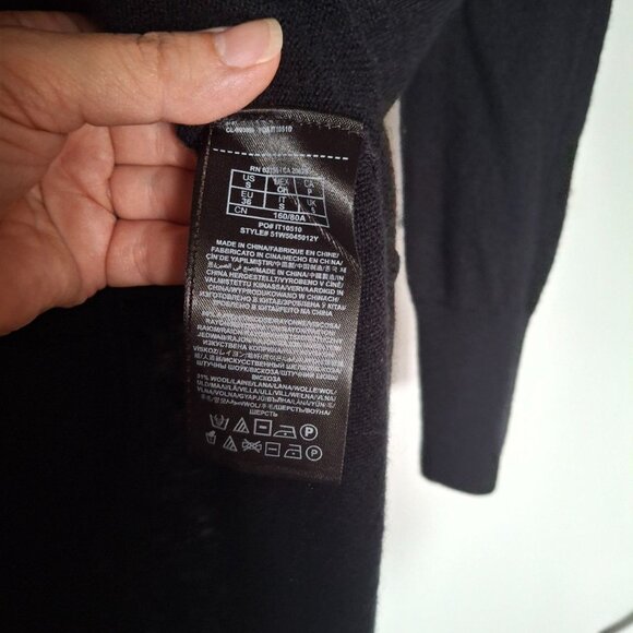 Marciano Flowy Tunic with Asymmetric Hem, Viscose and Wool Blend, Size S - Picture 3 of 10